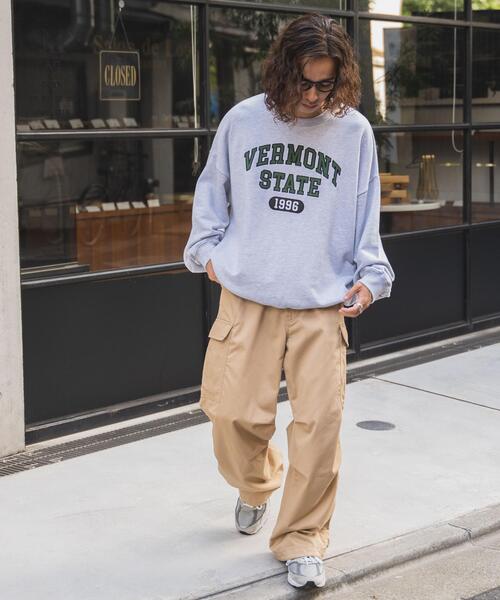 WEGO（ウィゴー）の「WEGO/ヘビーウエイト刺繍グラフィックプルオーバー（スウェット・メンズ・ダークグリーン/グレー/ホワイト/ブラック・MEDIUM/LARGE）」の21枚目の写真