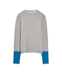 Re:EDIT | [2023A/W COLLECTION]プチハイネック配色デザインリブニットトップス(ニット/セーター)