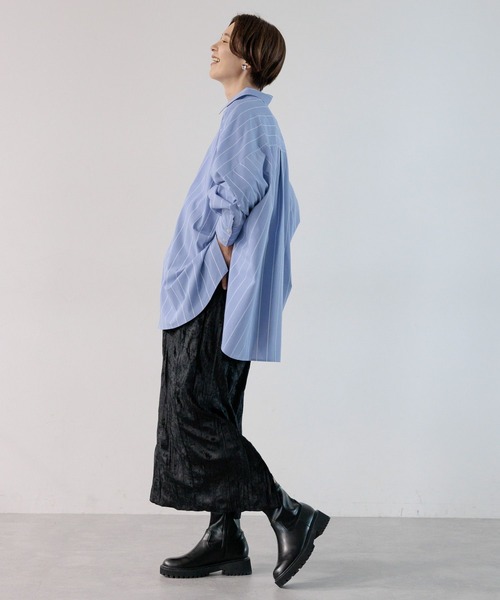 LEPSIM(レプシィム)の「【産前・産後対応】マタニティ/ベロアナロースカート 975467(マタニティウェア/グッズ・レディース・ブラック/ベージュ系その他・FREE)」の5枚目の写真