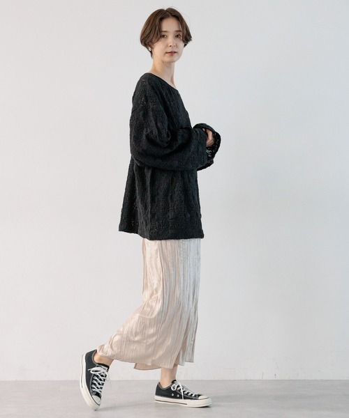 LEPSIM(レプシィム)の「【産前・産後対応】マタニティ/ベロアナロースカート 975467(マタニティウェア/グッズ・レディース・ブラック/ベージュ系その他・FREE)」の8枚目の写真