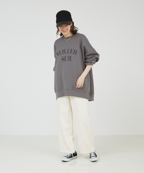 abahouse mavie（アバハウスマヴィ）の「【スウェット】ロゴシルキーダンボールプルオーバー/秋服/冬服/春服/３シーズン（スウェット・レディース・ピンク/チャコールグレー/ホワイト/イエロー/スミクロ/グレー系その他/アイボリー・フリー）」の8枚目の写真