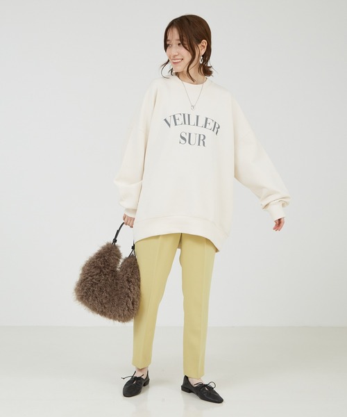 abahouse mavie（アバハウスマヴィ）の「【スウェット】ロゴシルキーダンボールプルオーバー/秋服/冬服/春服/３シーズン（スウェット・レディース・ピンク/チャコールグレー/ホワイト/イエロー/スミクロ/グレー系その他/アイボリー・フリー）」の11枚目の写真