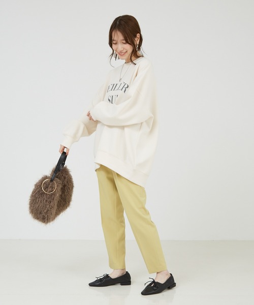 abahouse mavie（アバハウスマヴィ）の「【スウェット】ロゴシルキーダンボールプルオーバー/秋服/冬服/春服/３シーズン（スウェット・レディース・ピンク/チャコールグレー/ホワイト/イエロー/スミクロ/グレー系その他/アイボリー・フリー）」の12枚目の写真