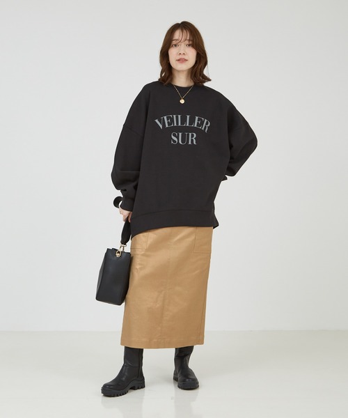 abahouse mavie（アバハウスマヴィ）の「【スウェット】ロゴシルキーダンボールプルオーバー/秋服/冬服/春服/３シーズン（スウェット・レディース・ピンク/チャコールグレー/ホワイト/イエロー/スミクロ/グレー系その他/アイボリー・フリー）」の15枚目の写真