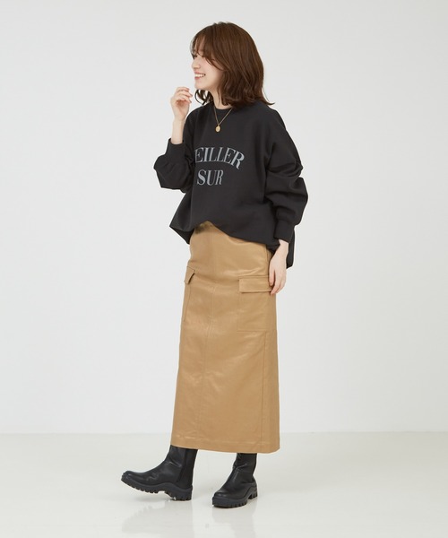 abahouse mavie（アバハウスマヴィ）の「【スウェット】ロゴシルキーダンボールプルオーバー/秋服/冬服/春服/３シーズン（スウェット・レディース・ピンク/チャコールグレー/ホワイト/イエロー/スミクロ/グレー系その他/アイボリー・フリー）」の17枚目の写真