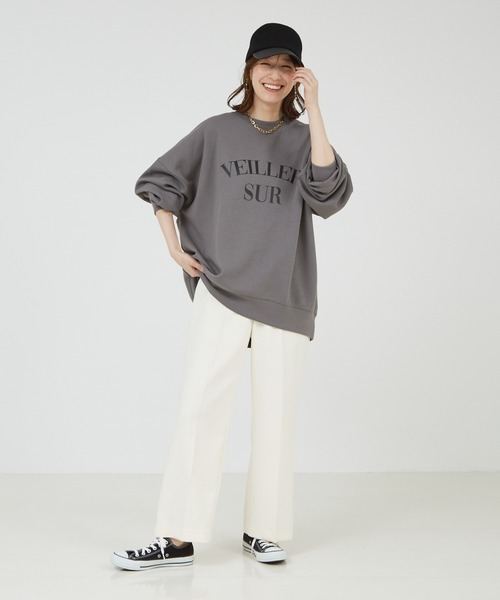 abahouse mavie（アバハウスマヴィ）の「【スウェット】ロゴシルキーダンボールプルオーバー/秋服/冬服/春服/３シーズン（スウェット・レディース・ピンク/チャコールグレー/ホワイト/イエロー/スミクロ/グレー系その他/アイボリー・フリー）」の22枚目の写真