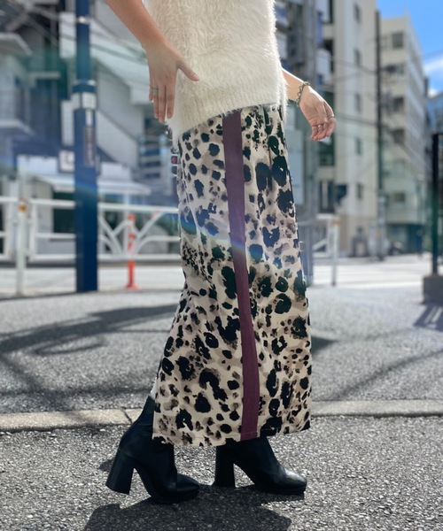 ★極美品！セミドライ レディース　レオパード柄★ カップ付き 】レオパードベロアレースキャミビスチェ ／ reopard velor