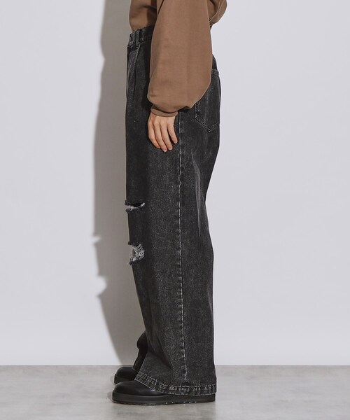 tk.TAKEO KIKUCHI(ティーケータケオキクチ)の「◆ヴィンテージライクワイドデニムパンツ(デニムパンツ・メンズ・ホワイト/ブラック/ブルー系その他/ブラック系/ブラック系1/ブルー系/ブルー系1・01/02/03)」の22枚目の写真