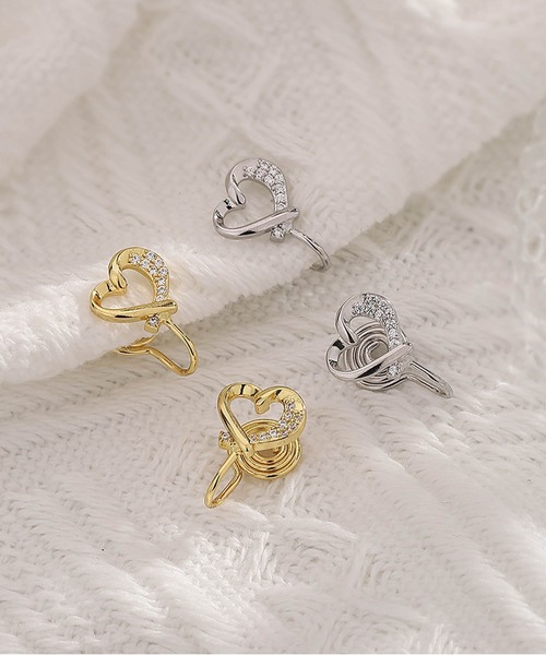 LA VORAGINE（ラ ヴォラジネ）の「ハートデザインイヤリング（イヤリング・レディース・シルバー/ピンクゴールド/ゴールド/シルバー系1/ゴールド系1・FREE）」の11枚目の写真