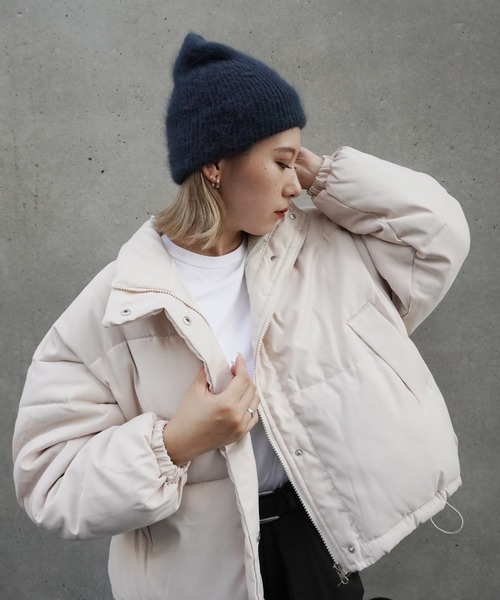 Jelly moo(ジェリームー)の「【 Jelly moo / ジェリームー 】 アンゴラ混 シャギー ニットキャップ / ビーニー(ニットキャップ/ビーニー・レディース・ブラック/グリーン/グレー/ピンク/ネイビー/ベージュ/ライトグレー/ブラウン/チャコールグレー/ホワイト・FREE)」の15枚目の写真