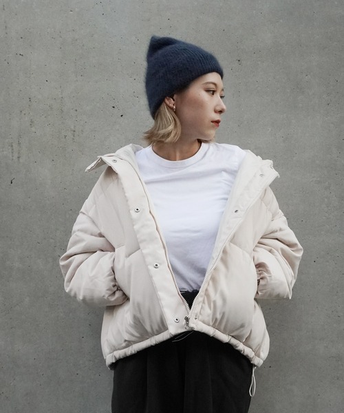 Jelly moo(ジェリームー)の「【 Jelly moo / ジェリームー 】 アンゴラ混 シャギー ニットキャップ / ビーニー(ニットキャップ/ビーニー・レディース・ブラック/グリーン/グレー/ピンク/ネイビー/ベージュ/ライトグレー/ブラウン/チャコールグレー/ホワイト・FREE)」の17枚目の写真