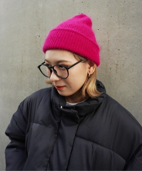 Jelly moo(ジェリームー)の「【 Jelly moo / ジェリームー 】 アンゴラ混 シャギー ニットキャップ / ビーニー(ニットキャップ/ビーニー・レディース・ブラック/グリーン/グレー/ピンク/ネイビー/ベージュ/ライトグレー/ブラウン/チャコールグレー/ホワイト・FREE)」の22枚目の写真