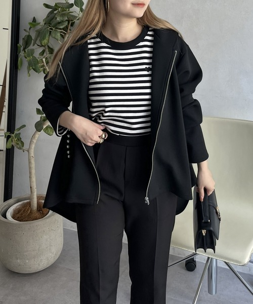 prose verse（プロズヴェール）の「バックフレアポケットパールZIPパーカー（その他アウター・レディース・ブラック・MEDIUM）」の11枚目の写真