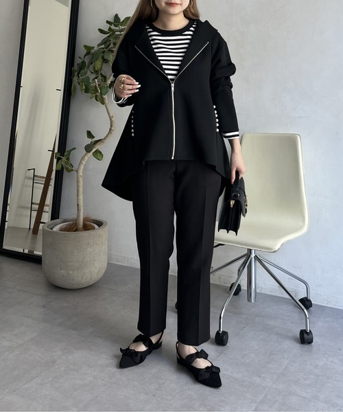 prose verse（プロズヴェール）の「バックフレアポケットパールZIPパーカー（その他アウター・レディース・ブラック・MEDIUM）」の18枚目の写真