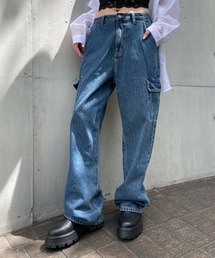 ワイドデニムカーゴパンツ