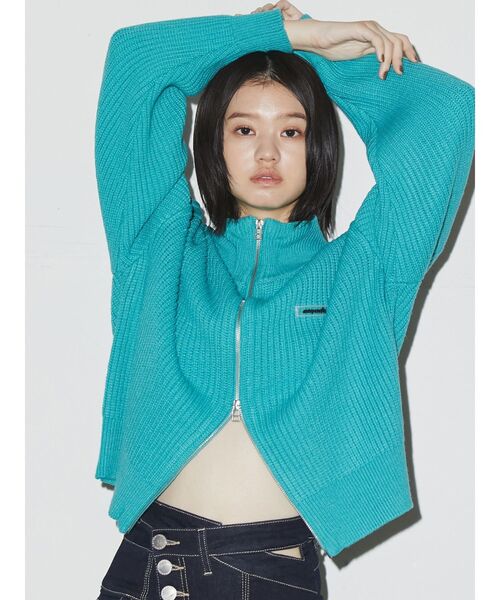 EMODA（エモダ）の「ルーズハイネックリブニット（ニット/セーター・レディース・ブルー/アイボリー/ブラック/グレー・FREE）」の11枚目の写真
