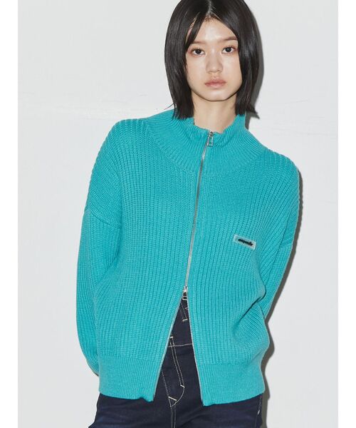 EMODA（エモダ）の「ルーズハイネックリブニット（ニット/セーター・レディース・ブルー/アイボリー/ブラック/グレー・FREE）」の15枚目の写真