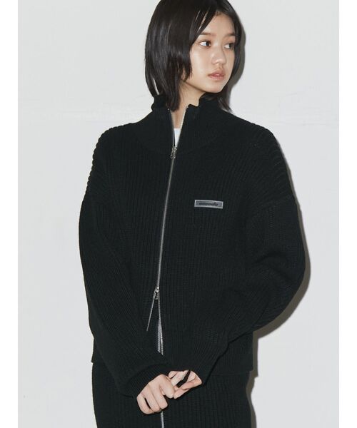 EMODA（エモダ）の「ルーズハイネックリブニット（ニット/セーター・レディース・ブルー/アイボリー/ブラック/グレー・FREE）」の14枚目の写真