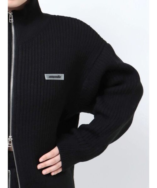 EMODA（エモダ）の「ルーズハイネックリブニット（ニット/セーター・レディース・ブルー/アイボリー/ブラック/グレー・FREE）」の21枚目の写真