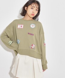 ◆ワッペンデザイン裏毛プルオーバー