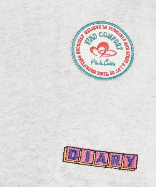 PINK-latte（ピンクラテ）の「◆ワッペンデザイン裏毛プルオーバー（スウェット・キッズ・チャコールグレー/ライトグレー/カーキ/ダークオレンジ・16/15 /14）」の14枚目の写真