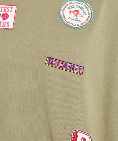 PINK-latte（ピンクラテ）の「◆ワッペンデザイン裏毛プルオーバー（スウェット・キッズ・チャコールグレー/ライトグレー/カーキ/ダークオレンジ・16/15 /14）」の22枚目の写真