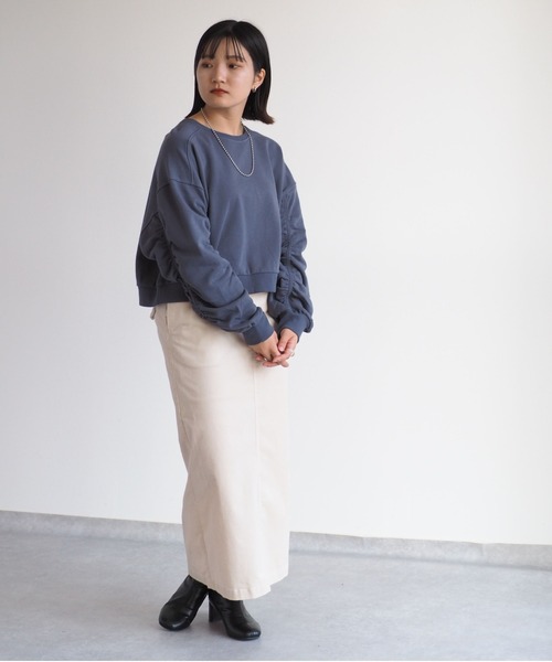 cepo（セポ）の「ソデギャザースウェット（スウェット・レディース・ベージュ/オフホワイト/ブルー・M）」の21枚目の写真