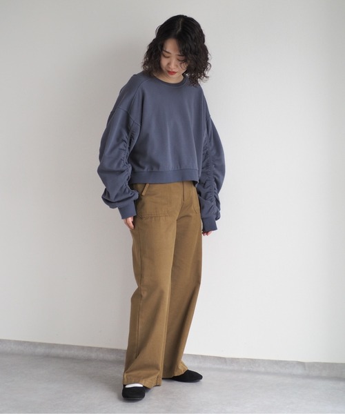 cepo（セポ）の「ソデギャザースウェット（スウェット・レディース・ベージュ/オフホワイト/ブルー・M）」の11枚目の写真