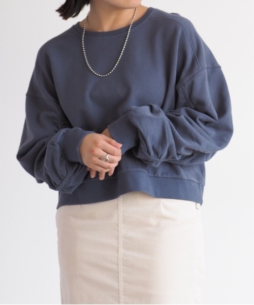 cepo（セポ）の「ソデギャザースウェット（スウェット・レディース・ベージュ/オフホワイト/ブルー・M）」の20枚目の写真