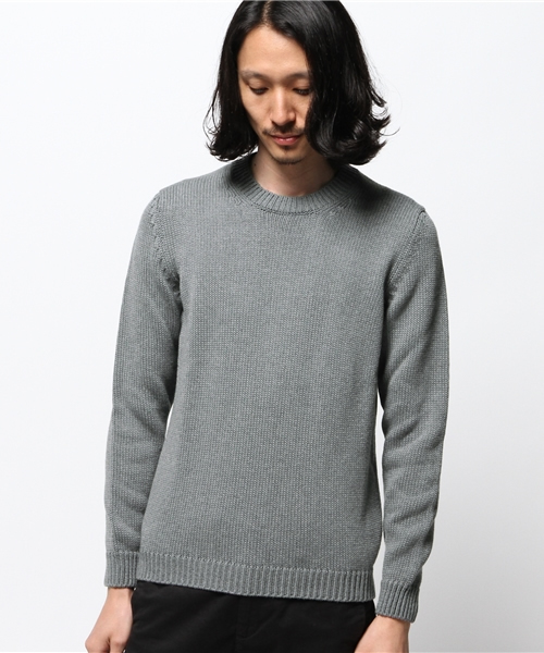 ROBERTO COLLINA（ロベルトコリーナ）の「ROBERTO COLLINA / MID-G CREW NECK（ニット/セーター・メンズ・ライトグレー/ブラック/ネイビー・44/48/46）」の19枚目の写真