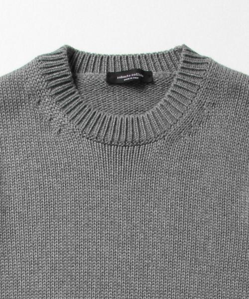 ROBERTO COLLINA（ロベルトコリーナ）の「ROBERTO COLLINA / MID-G CREW NECK（ニット/セーター・メンズ・ライトグレー/ブラック/ネイビー・44/48/46）」の18枚目の写真