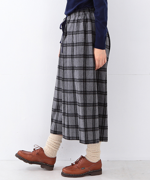 BEAMS BOY（ビームスボーイ）の「BEAMS BOY / シャギー チェック キュロット （その他パンツ・レディース・グレー/ネイビー・ONE SIZE）」の14枚目の写真