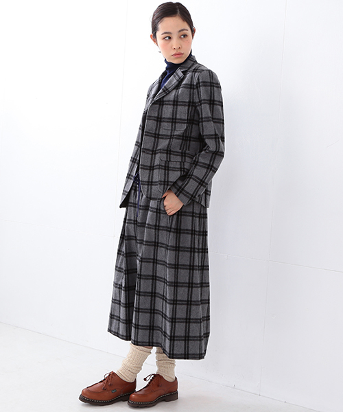 BEAMS BOY（ビームスボーイ）の「BEAMS BOY / シャギー チェック キュロット （その他パンツ・レディース・グレー/ネイビー・ONE SIZE）」の16枚目の写真