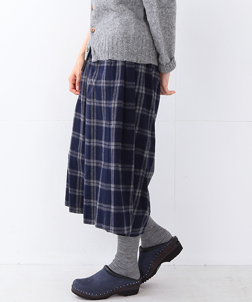 BEAMS BOY（ビームスボーイ）の「BEAMS BOY / シャギー チェック キュロット （その他パンツ・レディース・グレー/ネイビー・ONE SIZE）」の17枚目の写真
