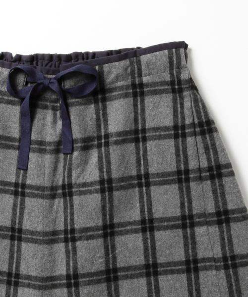 BEAMS BOY（ビームスボーイ）の「BEAMS BOY / シャギー チェック キュロット （その他パンツ・レディース・グレー/ネイビー・ONE SIZE）」の5枚目の写真
