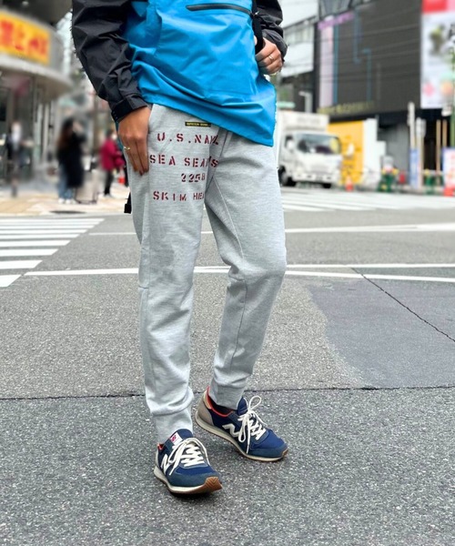 GREEN BOWL（グリーンボウル）の「【日本製】グリーンボウル【GREEN BOWL】7.7oz Dry Sweat Pants（スウェットパンツ・レディース・杢グレー/ネイビー・M/S）」の2枚目の写真