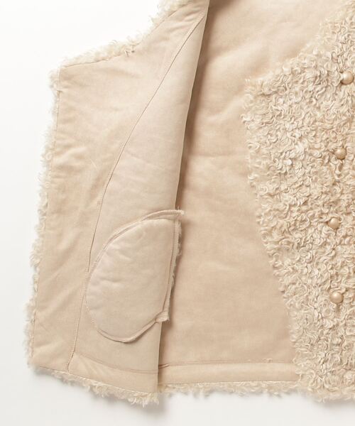 Olu.（オルドット）の「カーリングボアジレ（ベスト・レディース・グレー/チャコールグレー/アイボリー・FREE）」の21枚目の写真