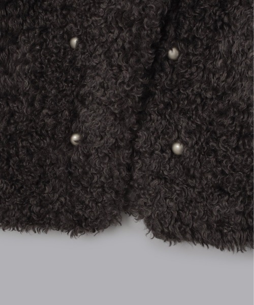 Olu.（オルドット）の「カーリングボアジレ（ベスト・レディース・グレー/チャコールグレー/アイボリー・FREE）」の14枚目の写真