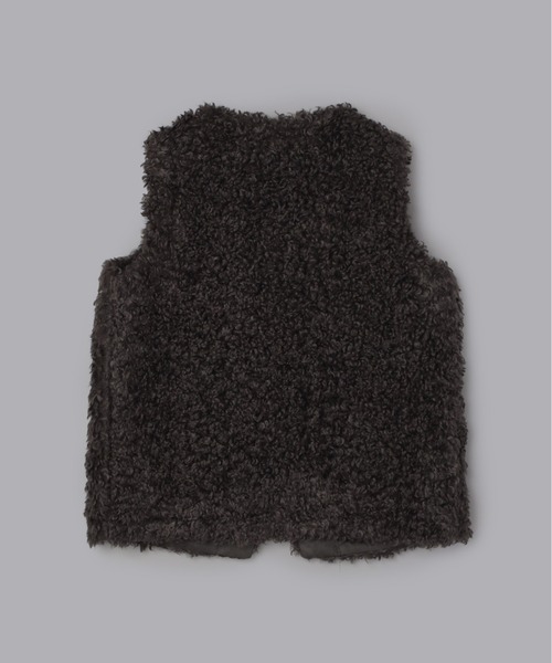 Olu.（オルドット）の「カーリングボアジレ（ベスト・レディース・グレー/チャコールグレー/アイボリー・FREE）」の19枚目の写真