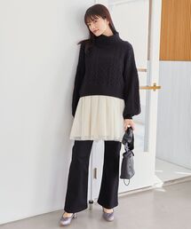 MAJESTIC LEGON（マジェスティックレゴン）の「ケーブルボリュームショートニット（ニット/セーター）」