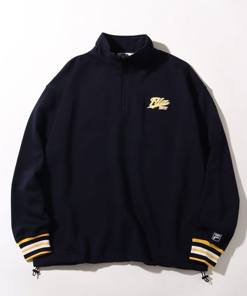 FILA（フィラ）の「【FILA/フィラ】3D刺繍 ハーフジップ プルオーバー（スウェット・メンズ・グリーン/ブラック/ネイビー・L/LL/M）」の3枚目の写真