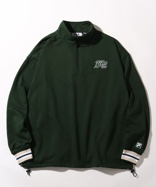 FILA（フィラ）の「【FILA/フィラ】3D刺繍 ハーフジップ プルオーバー（スウェット・メンズ・グリーン/ブラック/ネイビー・L/LL/M）」の2枚目の写真