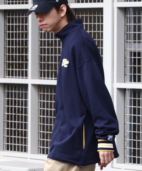 FILA（フィラ）の「【FILA/フィラ】3D刺繍 ハーフジップ プルオーバー（スウェット・メンズ・グリーン/ブラック/ネイビー・L/LL/M）」の20枚目の写真