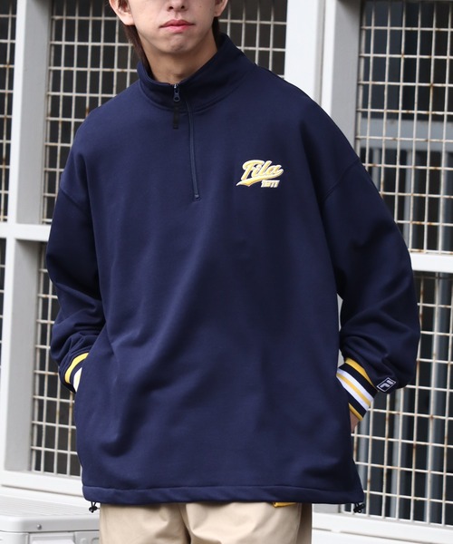 FILA（フィラ）の「【FILA/フィラ】3D刺繍 ハーフジップ プルオーバー（スウェット・メンズ・グリーン/ブラック/ネイビー・L/LL/M）」の18枚目の写真