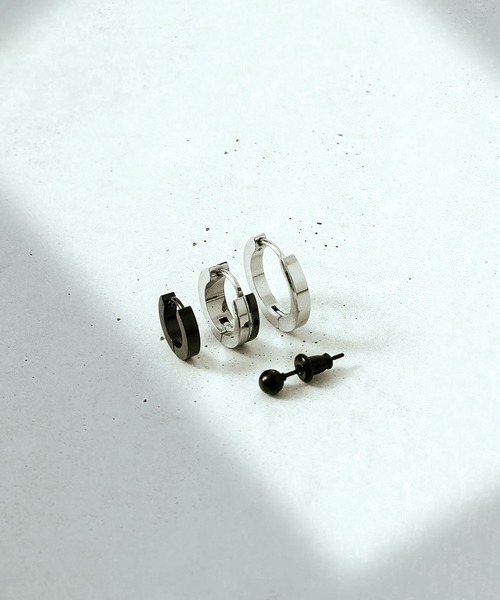 Diliraba(ディリラバ)の「Diliraba 4点セット ポスト316 アレルギー対応 ステンレス フープ ピアス DE9E(ピアス(両耳用)・メンズ・C/D/E/F/S/T/U/V/W/A/H/J/O/Q/X/K/L/M/N/B/G/I/P/R・FREE)」の13枚目の写真