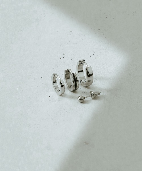 Diliraba(ディリラバ)の「Diliraba 4点セット ポスト316 アレルギー対応 ステンレス フープ ピアス DE9E(ピアス(両耳用)・メンズ・C/D/E/F/S/T/U/V/W/A/H/J/O/Q/X/K/L/M/N/B/G/I/P/R・FREE)」の17枚目の写真