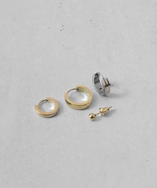 Diliraba(ディリラバ)の「Diliraba 4点セット ポスト316 アレルギー対応 ステンレス フープ ピアス DE9E(ピアス(両耳用)・メンズ・C/D/E/F/S/T/U/V/W/A/H/J/O/Q/X/K/L/M/N/B/G/I/P/R・FREE)」の18枚目の写真