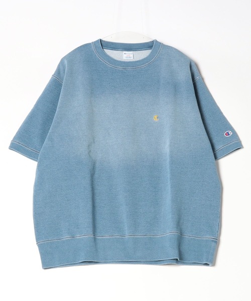 【美品】セットインスウェット セール】CHAMPION/チャンピオン 半袖スウェットシャツ ワン