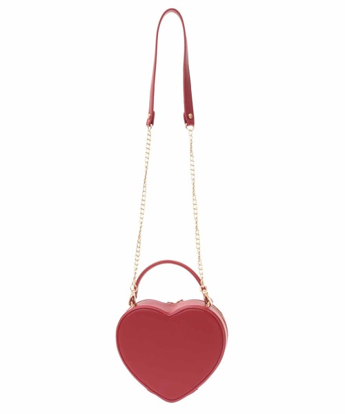 31 Sons de mode（トランテアン　ソン　ドゥ　モード）の「ハートバッグ（ショルダーバッグ・レディース・レッド/オフホワイト/ブラック・フリー）」の19枚目の写真