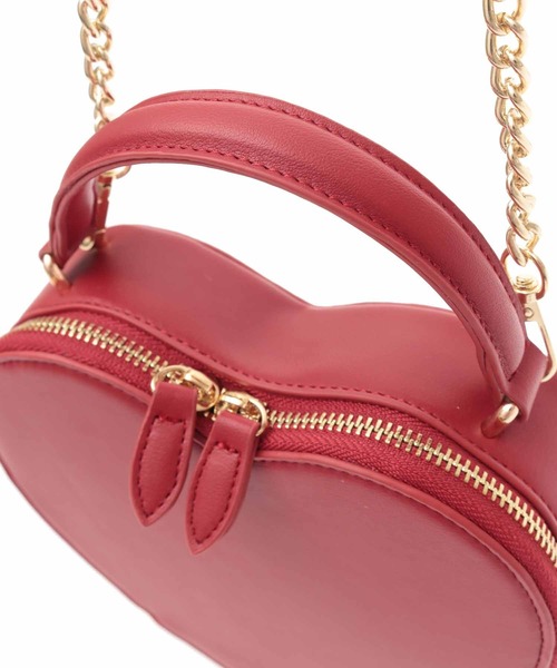 31 Sons de mode（トランテアン　ソン　ドゥ　モード）の「ハートバッグ（ショルダーバッグ・レディース・レッド/オフホワイト/ブラック・フリー）」の20枚目の写真